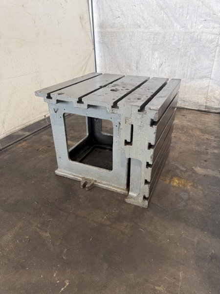 28" W X 28" D X 24" T CARLTON T-SLOTTED 90 DEGREE DRILL BOX TABLE. STOCK # 1012024