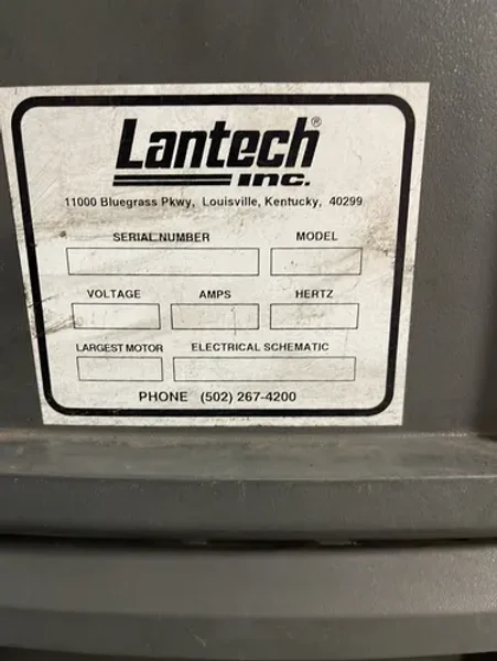 LANTECH 65” DIAMETER TURNTABLE Q-SERIES SEMI-AUTOMATED STRETCH WRAPPING SYSTEM