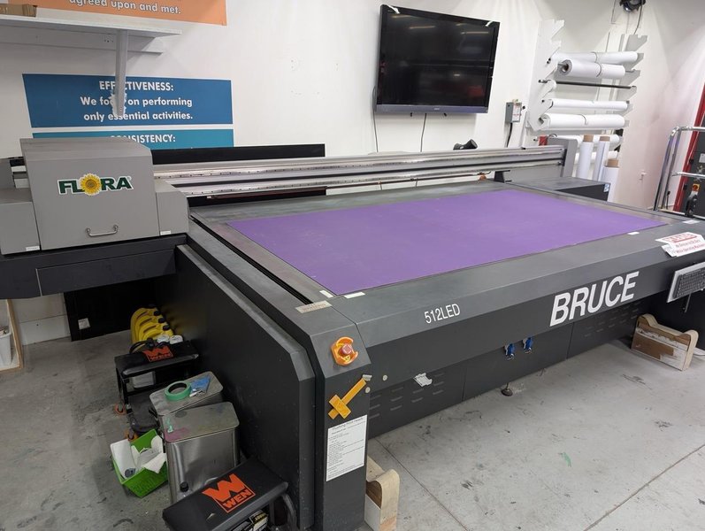 Flora Hi-Resolution 2512UV Flatbed Printer, 2019