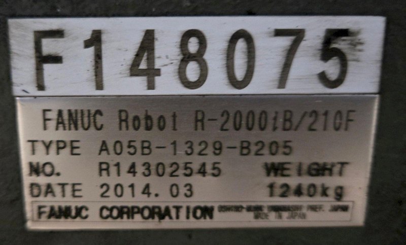 FANUC R-2000IB/210F + R30IB ROBOT ARM AND CONTROL CABINET USED