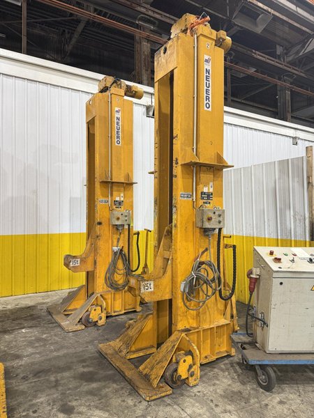 (4) 15 TON (120,000 LBS TOTAL) NEUERO / RAILQUIP MODEL #3275 HEAVY DUTY MOBILE JACK LIFTS: YOBRO #23869