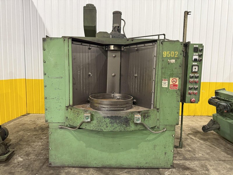 4 STATION X 20 HP -72&quot; X 40&quot; BRONCO SHOT BLAST ROTARY TABLE PART BLASTIN MACHINE: STOCK #23778