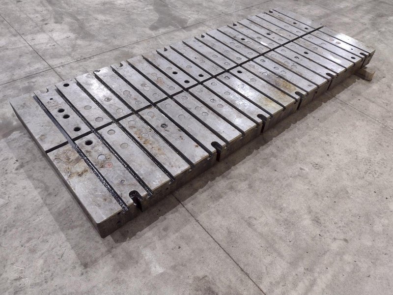 120&quot; X 48&quot; X 6&quot; T-SLOTTED PRESS BOLSTER PLATE: STOCK #22522