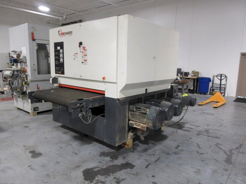 Time Savers 4300 Series Triple Head 52" Wide Belt Conveyor Feed Sanding Machine, Model 4331-45-001- Auction Item