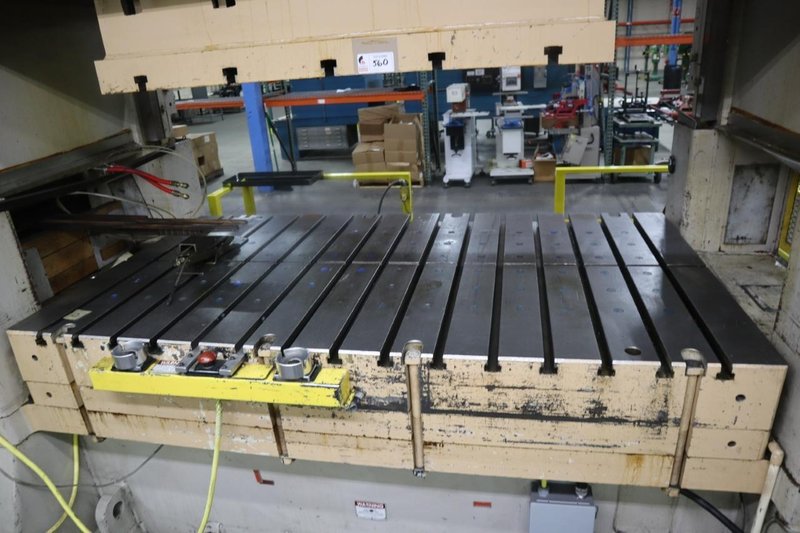 Bliss SC2-500 500 Ton Straight Side Punch Press, Double Crank, 12" Stroke, with Rowe Press Feed, Controls and Coil Reel- Auction Item