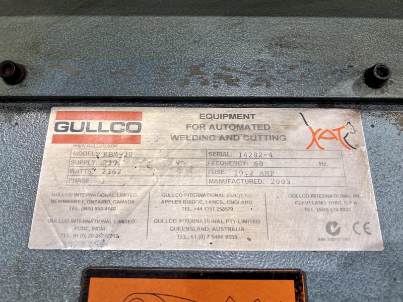 GULLCO MODEL #KBM-28 PLATE BEVELING MACHINE: YOBRO #24075