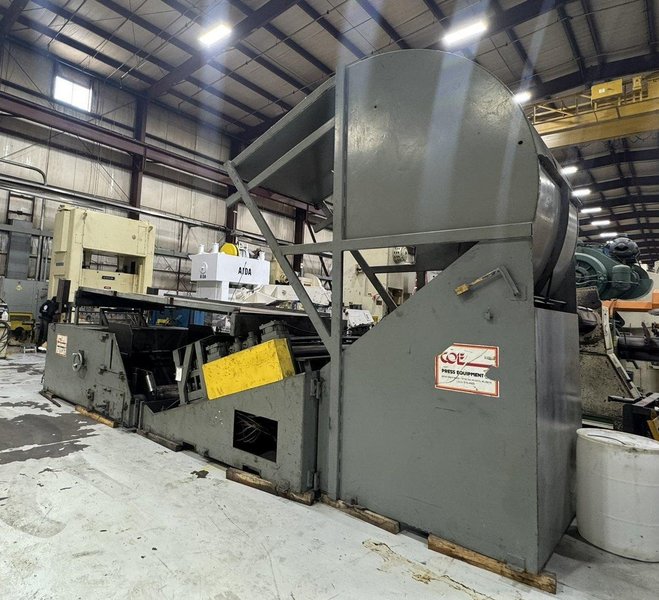 20,000 lbs. x 72 inch USED COE PRESS EQUIPMENT COIL CRADLE STRAIGHTENER FOR SALE, MODEL# CPCC-20072