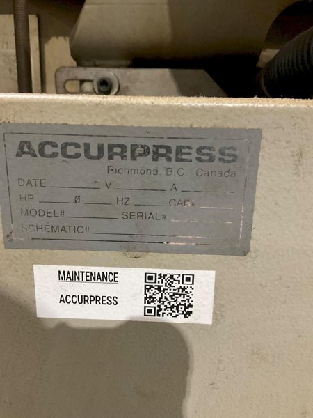 ACCUPRESS 71008 PRESS BRAKE USED