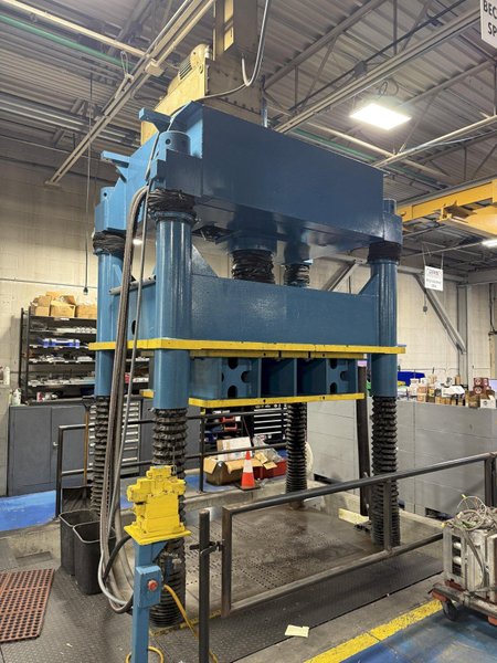 100 TON DAKE MOEL #18-255 4-POST HYDRAULIC SPOTTING TRYOUT PRESS: YOBRO #24169