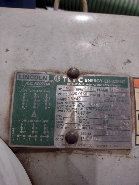 40 HP DEMARCO MAX VAC MODEL #XR40E8 INDUSTRIAL VACUUM &amp; HOPPER: STOCK #19483