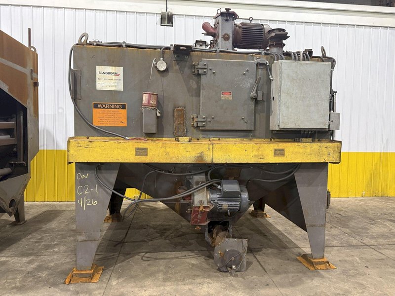 72" WIDE x 16" HIGH PANGBORN MODEL #ES1821-125 TOP &amp; BOTTOM PLATE SHOT BLAST MACHINE, WITH DUST COLLECTOR: YOBRO #25181