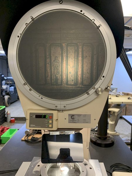 12&quot; NIKON Model V-12BD Bench Top Vertical Beam Optical Comparator, S/N 1100207.