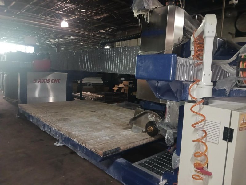 Verona PF-CNC Platinum 5-Axis CNC Stone Bridge Saw, 2022 – 25 HP, 17.5″ Blade, Tilting Table &amp; Milling Spindle