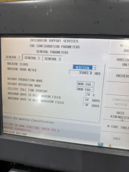 Hurco VMX-30 VMC, 2009 – WinMax Software, Big Plus Spindle, Rigid Tap