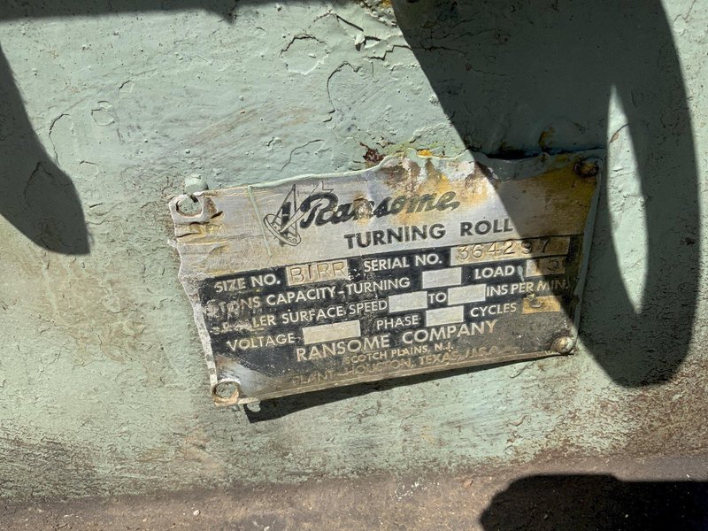 60 TON RANSOME TANK TURNING ROLLS: STOCK #81053