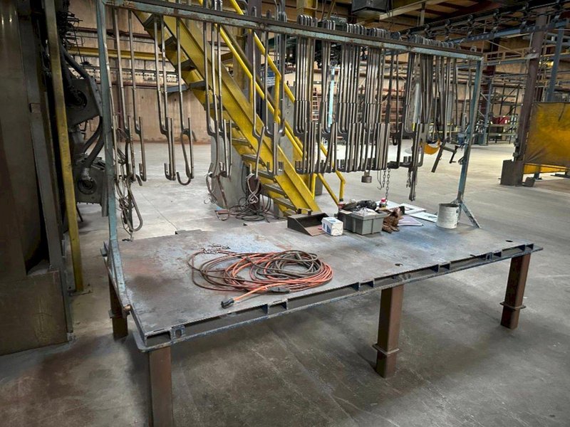 8 WHEEL PANGBORN PASS THROUGH STRUCTURAL SHOT BLAST MACHINE: YOBRO #24717