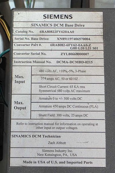 Drive, DC, Siemes STOCK#4346