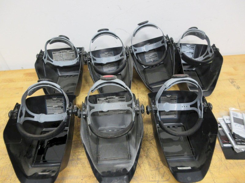 Jackson Safety Welding Helmets, (7pcs) Fixed Shade with New Hardened Glass Filler Plates- Auction Item