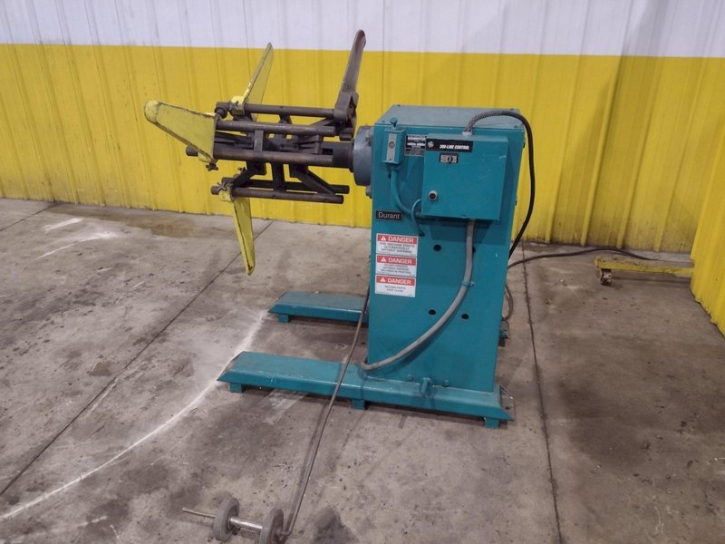 4,000 LB X 16" DURANT MODEL #MD-401-M MOTORIZED UNCOILER COIL REEL: YOBRO #24499