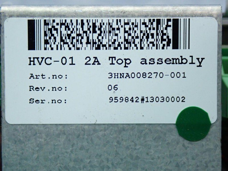 ABB HVC-01 2A TOP ASSEMBLY  -  3HNA008270-001