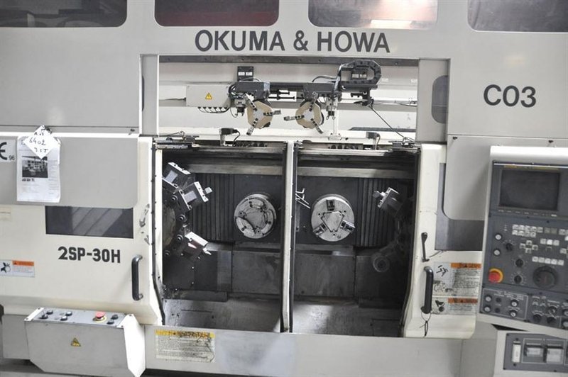 Okuma 2SP-30H Twin Spindle CNC + gantry robot