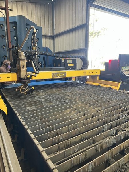 8′ x 20′ Ajan Plasma-Oxy Cutting Table, 2016 – Ajan PP 260A Power Source, 5 Axis