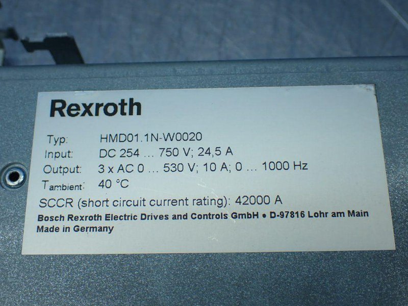 REXROTH HMD01.1N-W0020 INDRADRIVE M SERVO DRIVE UNIT  -  R911308370