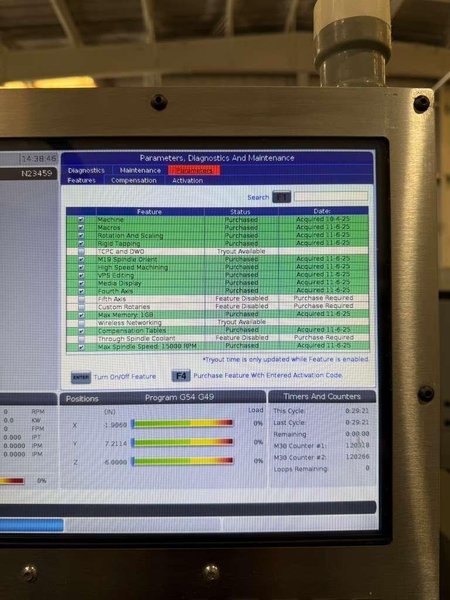 Haas DT-2 CNC Drill Tap Center – 2017 4th Axis Ready, 15,000 RPM, WIPS, HSM Mill