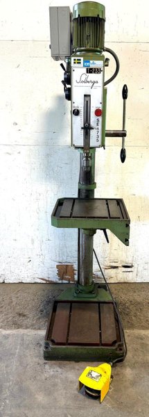 24&quot; Solberga Single Spindle Drill SE1735, Floor, Gear Head, Nice