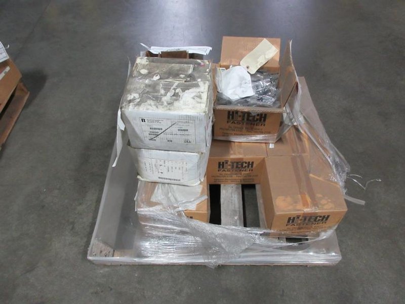 Hardware and Fasteners on Pallet, Many Types and Sizes- Auction Item