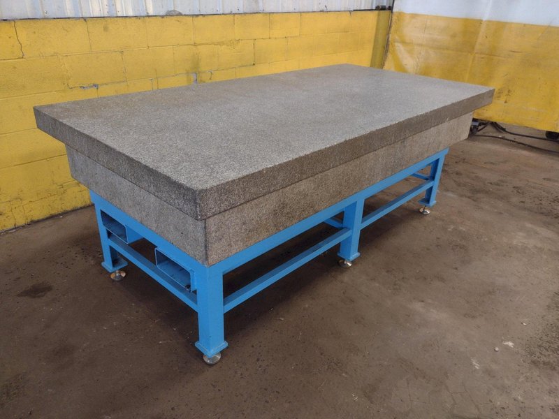 8&#039; X 4&#039; X 14&quot; CHALLENGE PRECISION LAYOUT INSPECTION GRANITE TABLE W/ EDGE LEDGES: STOCK #23812