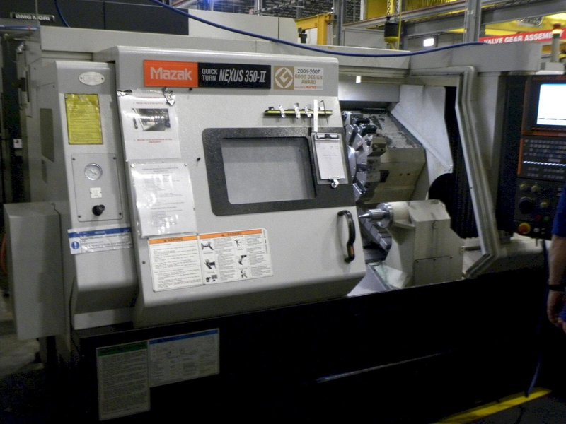 Mazak QTN 350-II CNC Lathe, 2008- 15″ Kitagawa Chuck, 4.6″ Through-Hole, Tool Pre-Setter