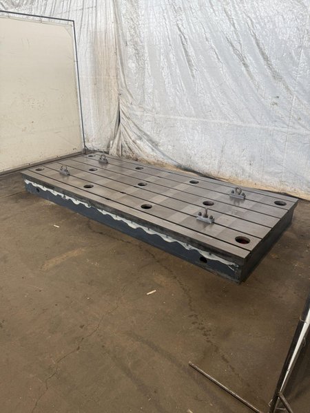 59" WIDE X 138" LONG X 12" TALL T-SLOTTED FLOOR PLATE. STOCK #0543426