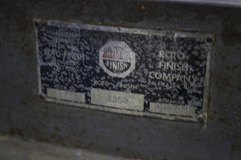 ROTO FINISH MODEL ST-8  VIBRATORY BOWL FINISHING MACHINE: STOCK #76438