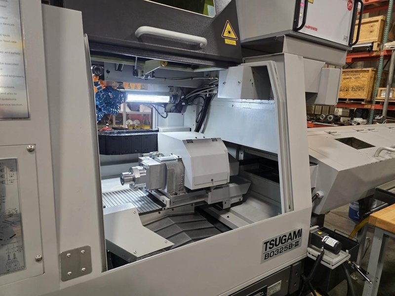 Tsugami B0325B-II CNC Swiss Lathe, 2019 – LaserSwiss Fiber Laser Integration System, Bar Feeder, Low Hours
