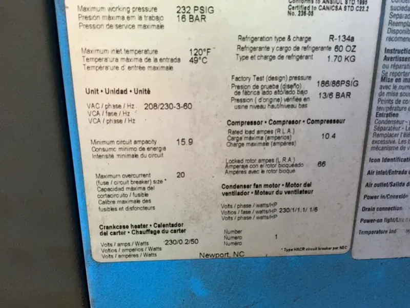 HANKISON 1/6 HP COMPRESSED AIR DRYER   -  HPRP400