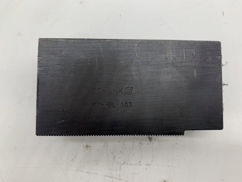 (1) SCHUNK KM-WBL 103 SERRATED SOFT TOP ANGLED JAW: STOCK #15489