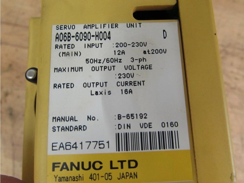 Used Fanuc A06B-6090-H004 Alpha Series AC Servo Amplifier Module