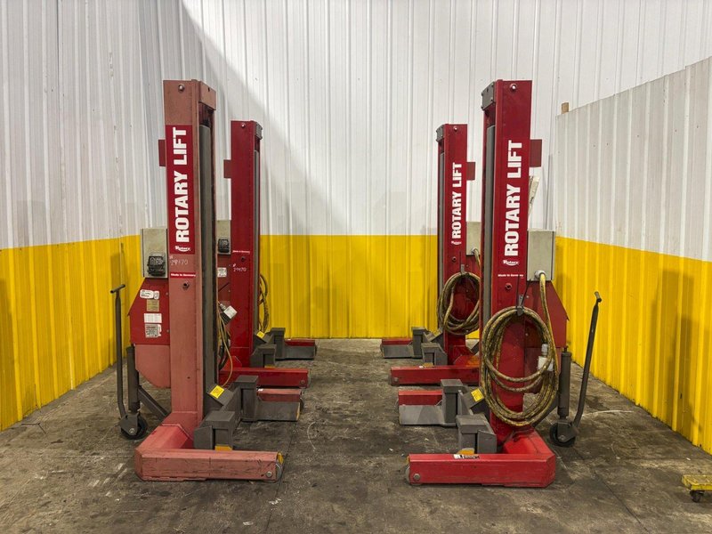 (4) 15,000 LBS ROTARY MODEL #HP415-100 HEAVY DUTY MOBILE COLUMN LIFT JACKS: YOBRO #24470