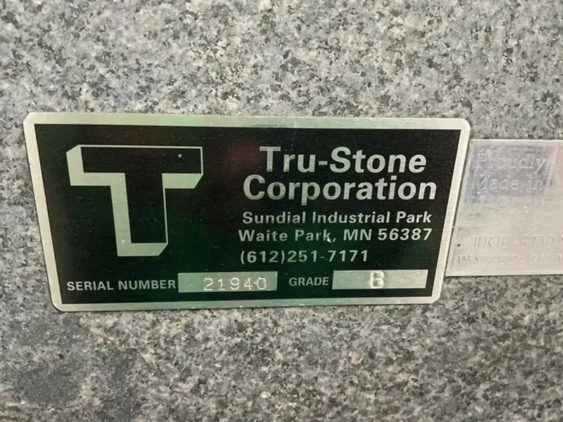 TRU-STONE CORPORATION 24” X 48” X 6 1/2” GRANITE SURFACE PLATE