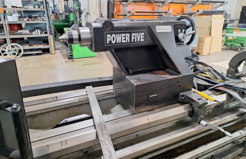 American Turnmaster Power Five 45″ x 160″ Engine Lathe, 2014 – 10″ Bore, DRO, Steady Rests, Rear Chuck Mount