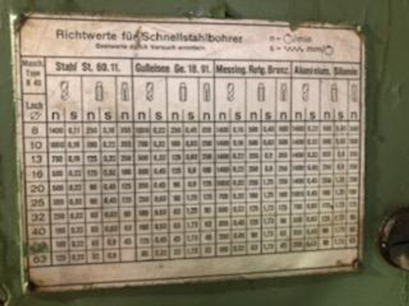 WMW BK40 Drilling Machine STOCK# 2139