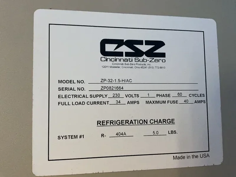 CSZ 38” X 34” X 38” CHAMBER ENVIROMENTAL TEST CHAMBER   -  ZP-32-1.5H/AC