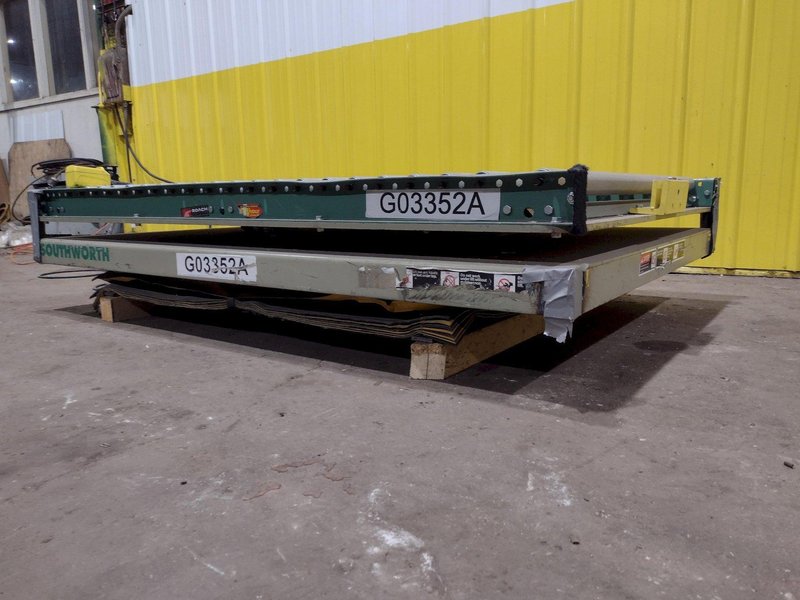 3,000 LBS 72" X 48" SOUTHWORTH LIFT TABLE W/ ROTATING TOP: STOCK #20938
