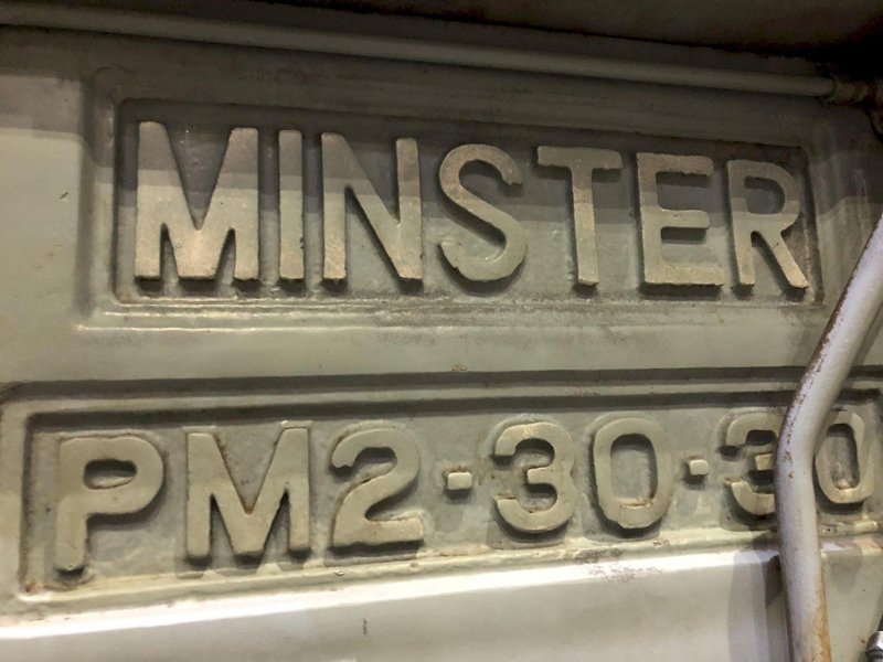 30 TON MINSTER MODEL PM2-30-30 SSDC PRESS, 1.5" STROKE: STOCK #13132
