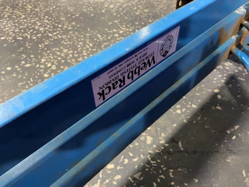 JACOBS B WEBB CO 38” X 168” PALLET RACKING