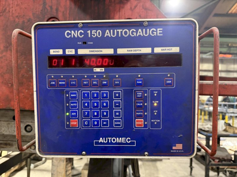 1,250 TON X 20' CINCINNATI 1250HX16 HYDRAULIC PRESS BRAKE. STOCK # 0429726