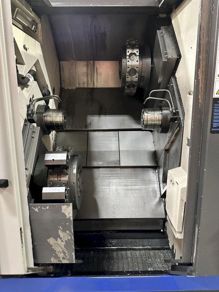 Hwacheon T2-2T SMC Used Twin Spindle Twin Turret CNC Lathe For Sale - 2013