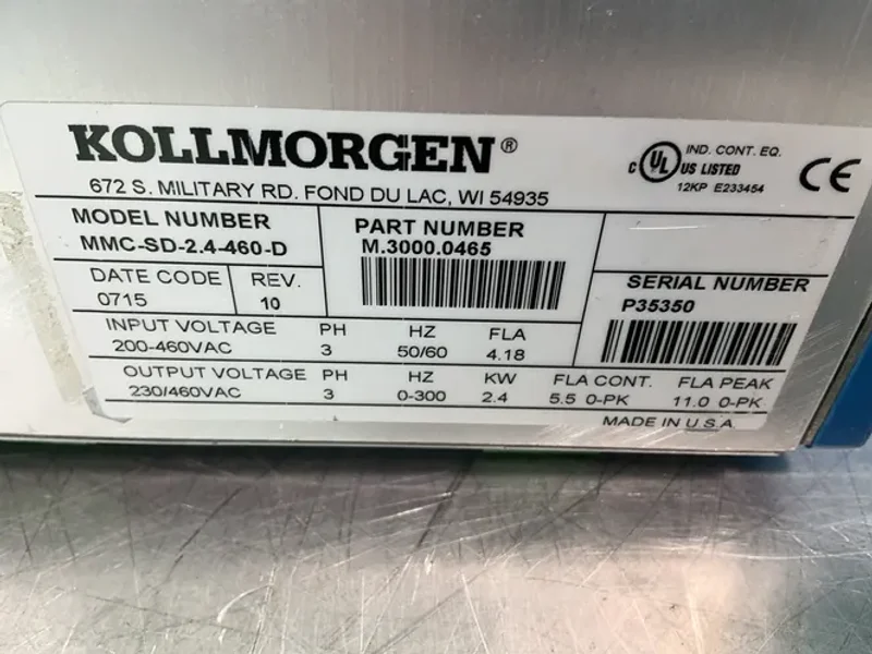 KOLLMORGEN SERVO DRIVE   -  MMC-SD-2.4-460D