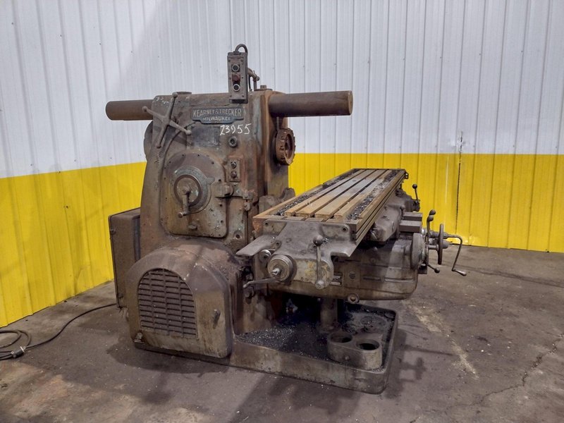 #4 KEARNEY &amp; TRECKER MILWAUKEE MODEL 4CK HORIZONTAL MILLING MACHINE: YOBRO #23955
